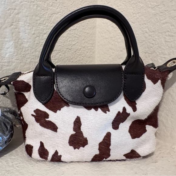 House of Harlow 1960 Cow Print Calf Hair Mini Bag NWT - Picture 2 of 6